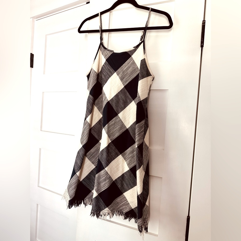 Navy and white patchwork sundress